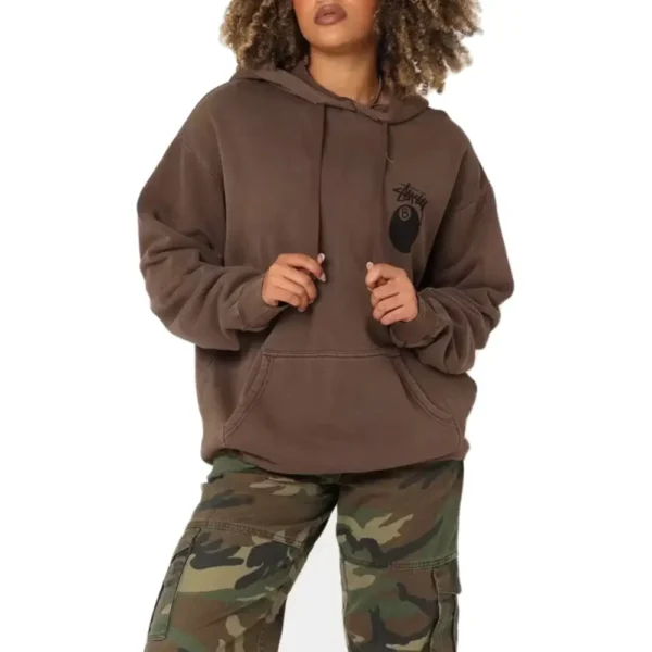 Stussy 8 Ball 50:50 Brown Women’s Hoodie