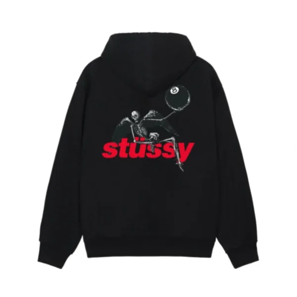 Stussy 8 Ball Apocalypse Zip Hoodie Blac