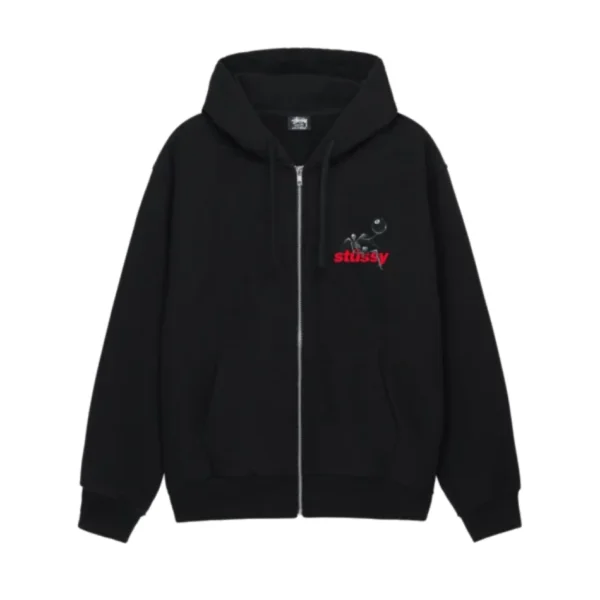 Stussy 8 Ball Apocalypse Zip Hoodie Black
