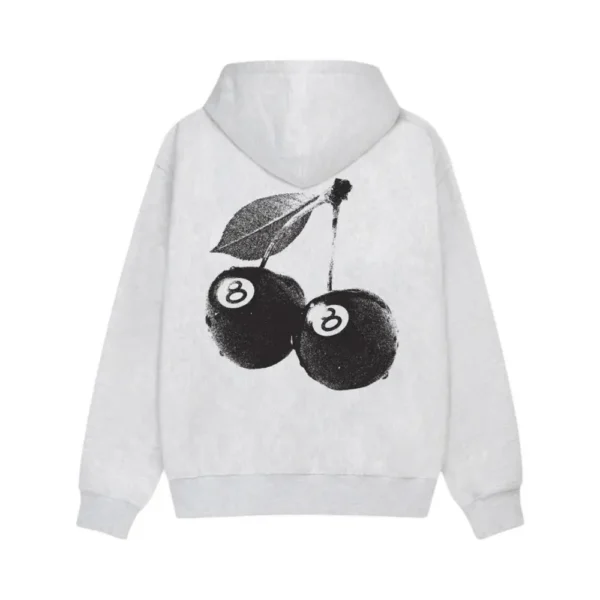 Stussy 8 Ball Cherries Hoodie Whit