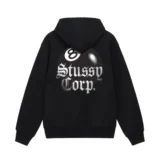 Stussy 8 Ball Crop Black Hoodi