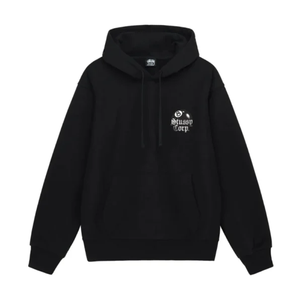 Stussy 8 Ball Crop Black Hoodie