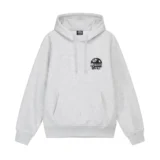 Stussy 8 Ball Crop Hoodie White