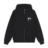 Stussy 8 Ball Full Black Zip Hood