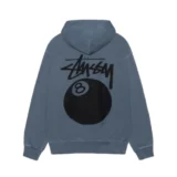 Stussy 8 Ball Pigment Hoodie Dyed Blu