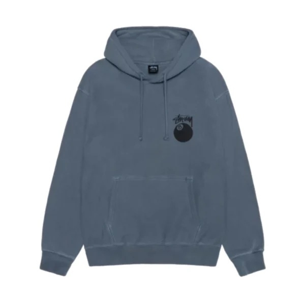 Stussy 8 Ball Pigment Hoodie Dyed Blue