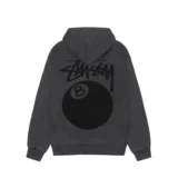 Stussy 8 Ball Pigment Hoodie Dyed Gra