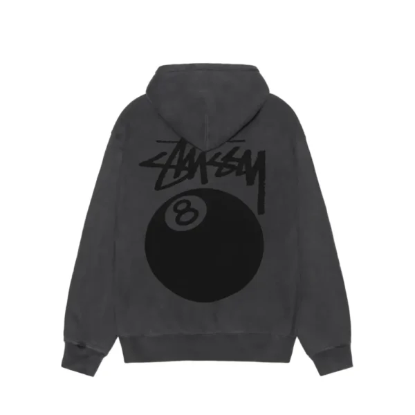 Stussy 8 Ball Pigment Hoodie Dyed Gra