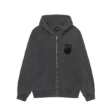 Stussy 8 Ball Pigment Hoodie Dyed Gray