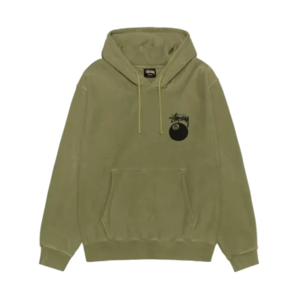 Stussy 8 Ball Pigment Hoodie Dyed Green