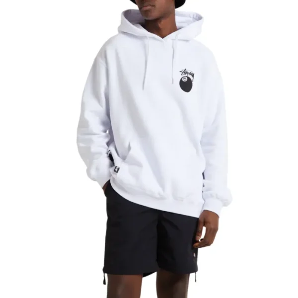 Stussy 8 Ball Test Strike Hoodie Whi