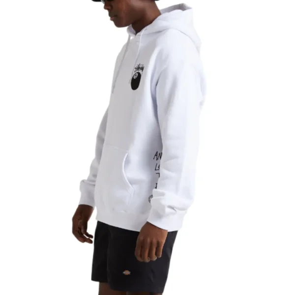Stussy 8 Ball Test Strike Hoodie Whit