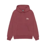 Stussy Basic Hoodie Curry Maroon