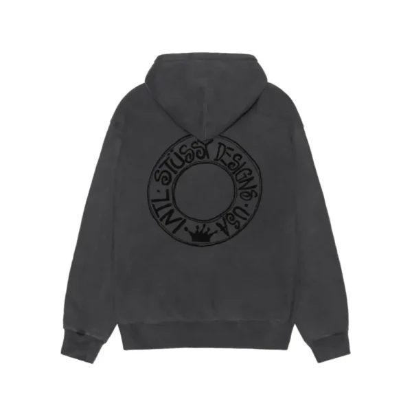 Stussy Buana Pigment Dyed Hoodie Blac