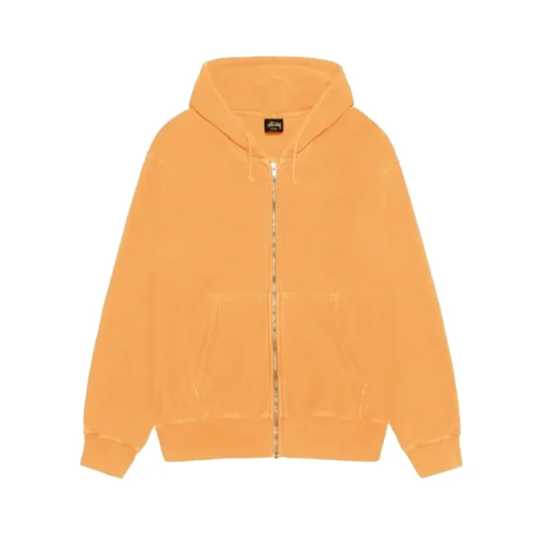 Stussy Buana Pigment Dyed Yellow Full Zip Hoodie