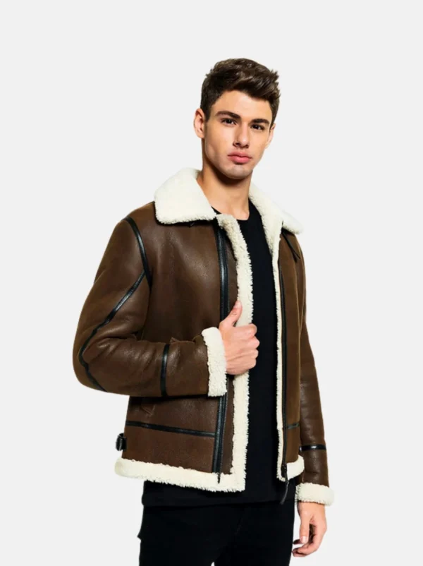 Men’s Shearling Liner Black Leather Jack