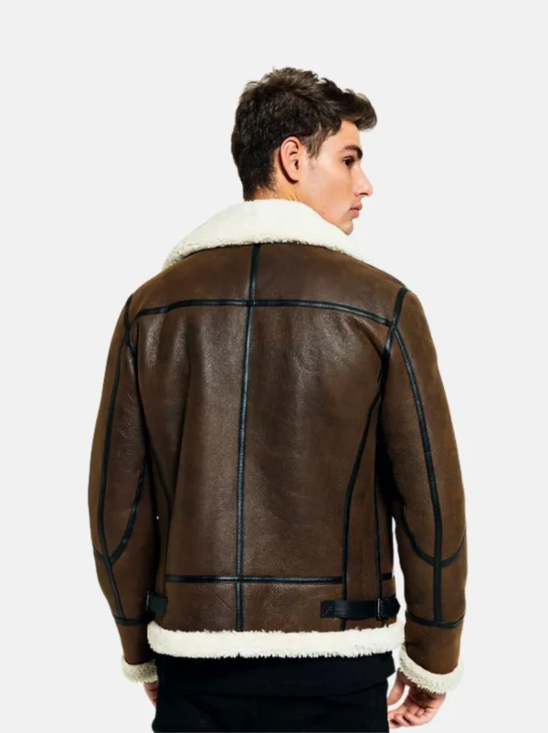 Men’s Shearling Liner Black Leather Jacke