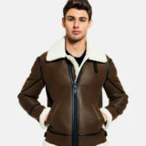 Men’s Shearling Liner Black Leather Jacket
