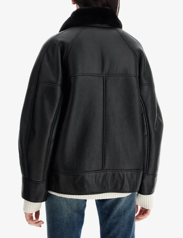 Noir Legacy Women’s Refined Black Design Shearling Jack