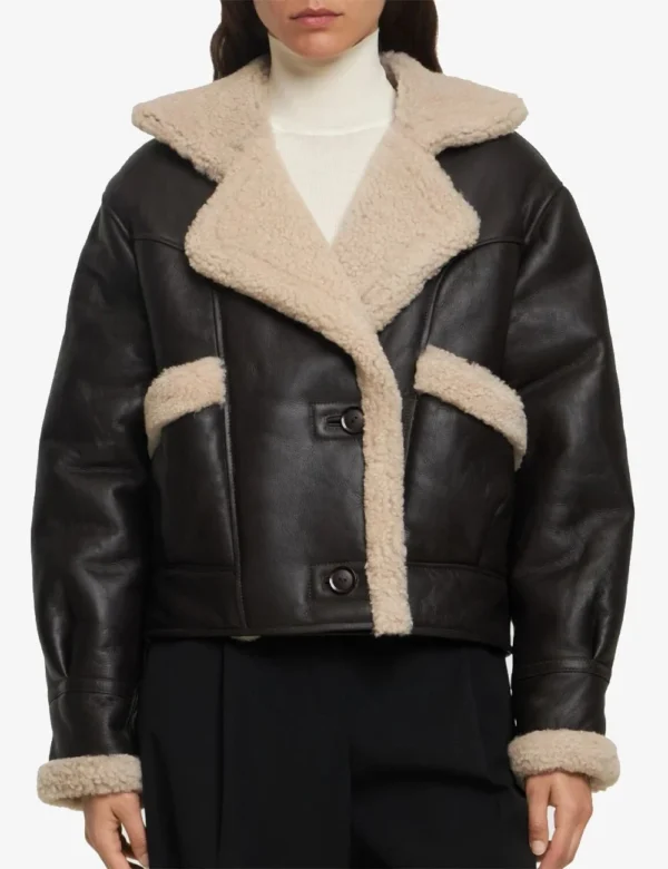 Olive Mirage Chic Modern Edition Women’s Shearling Jac
