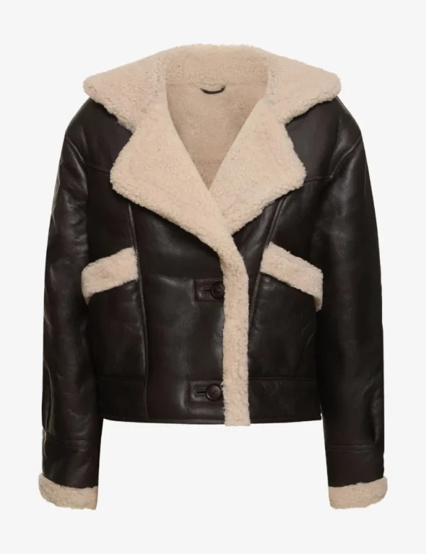 Olive Mirage Chic Modern Edition Women’s Shearling Jacket